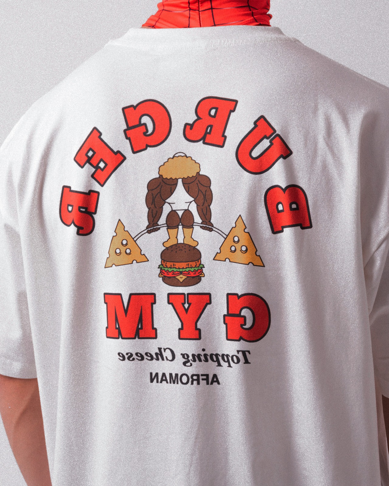 バーガージムTシャツ　ホワイト2