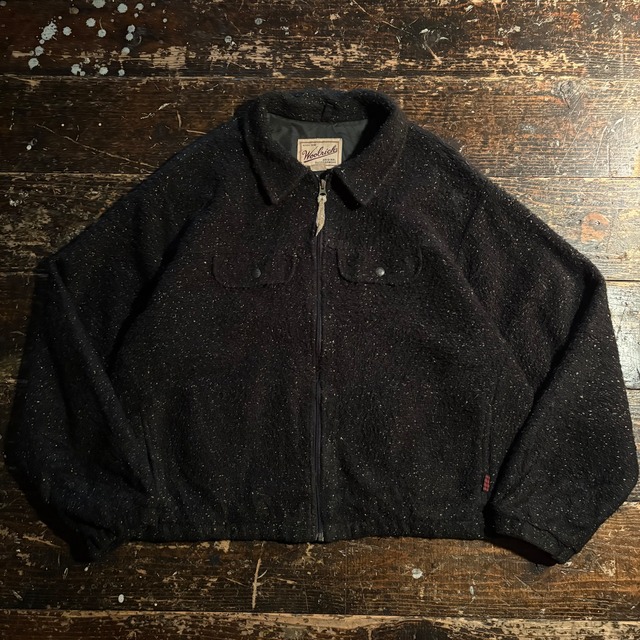 90s ウールリッチ　ブラックネップ　絣　ジャケット