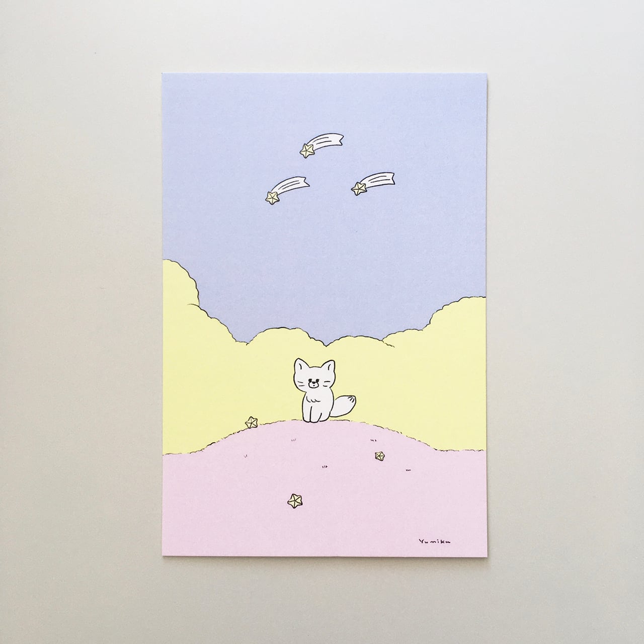 ポストカード 白いきつね | Yumika online store