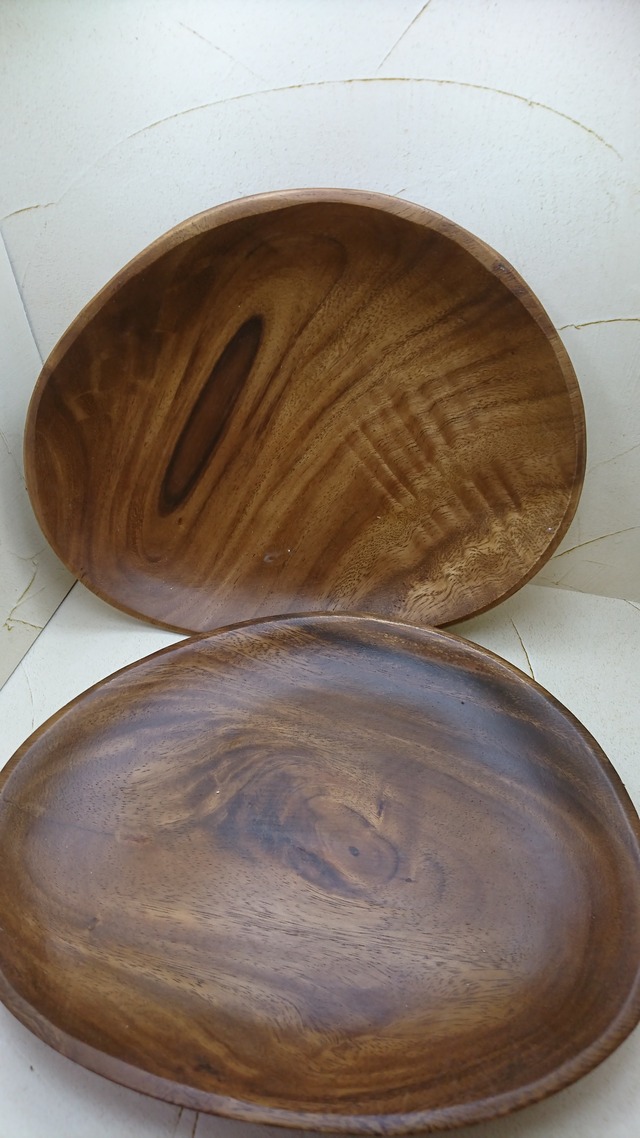 【43】WOOD　PLATE　EGGSHAPED　M