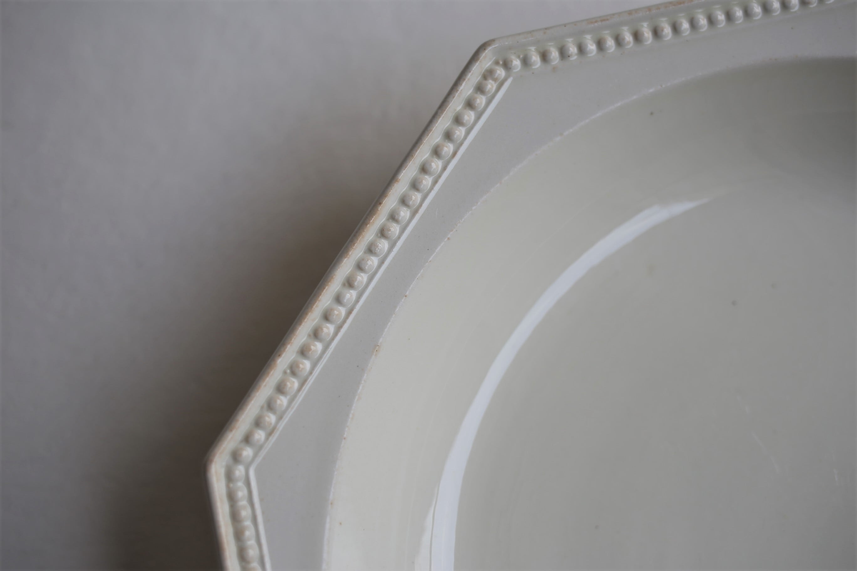 【超希少】フランス アンティーク モントロー オクトゴナル コンポティエ 大皿 超希少】フランス アンティーク モントロー オクトゴナル コンポ