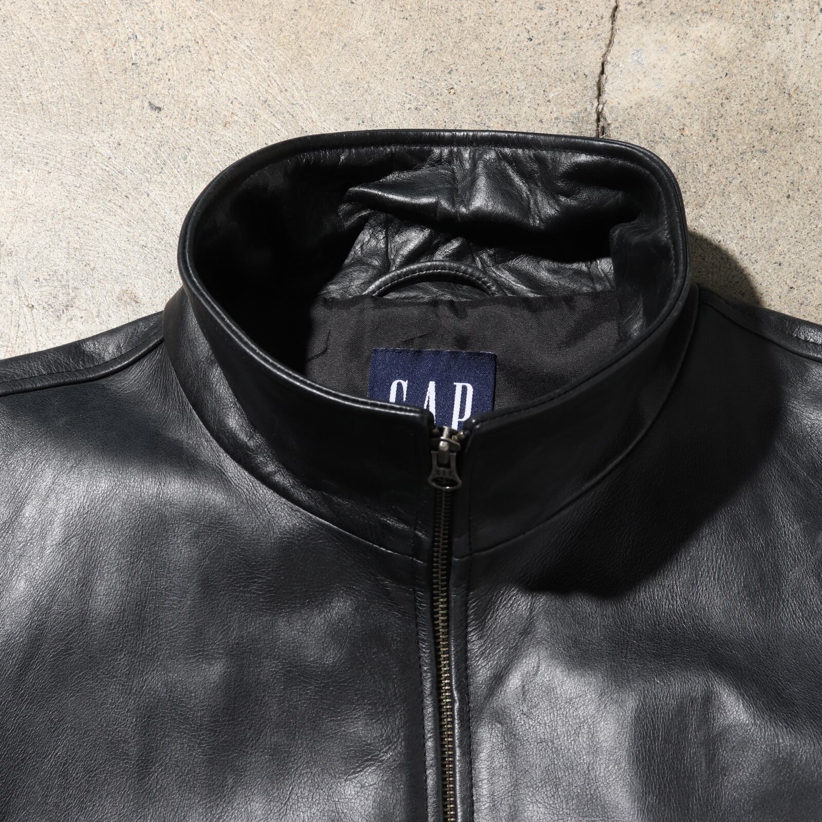 美品 XL OLD GAP 90s レザージャケット オールドギャップ 黒 本革 