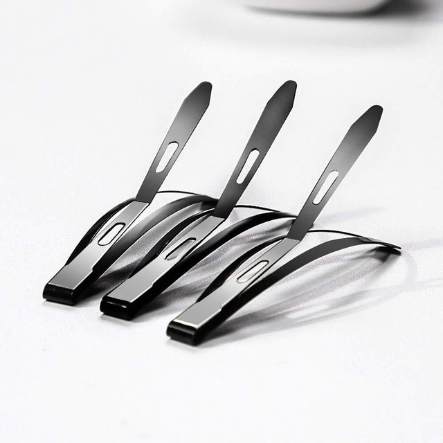 【新春セール】shefun ヘアピン 黒 10個セット スリーピン 大 前髪 パッチンピン 鉄 スリムピン 大人パッチン留め 5cm 6cm 7cm 髪飾り JP154(5タイプ) (C-柳の葉6.5cm)