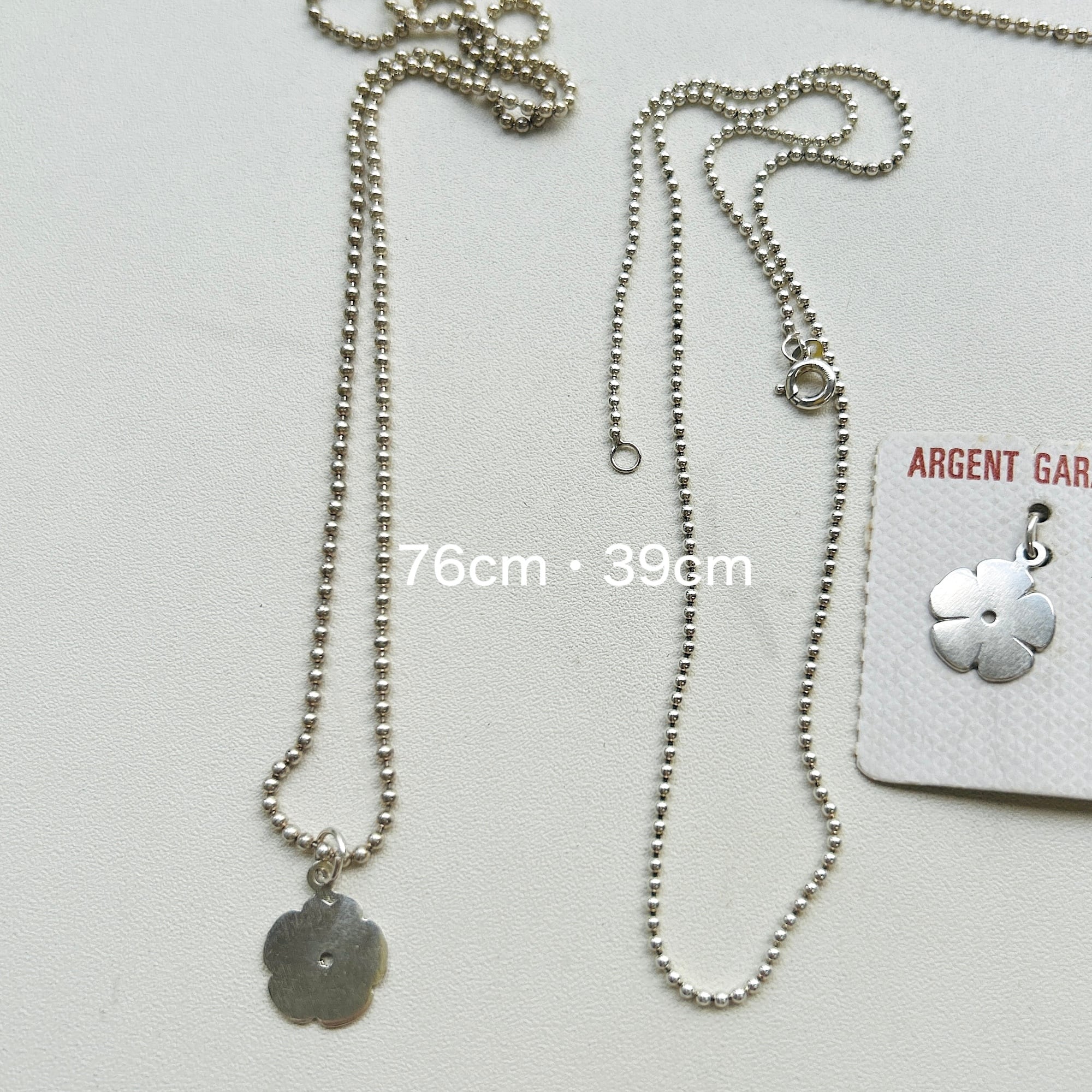 ITALY シルバー　925 ボール　チェーン　ヴィンテージ　ネックレス Italy シルバー925 LONGボールチェーンネックレス（76cm） | Milo
