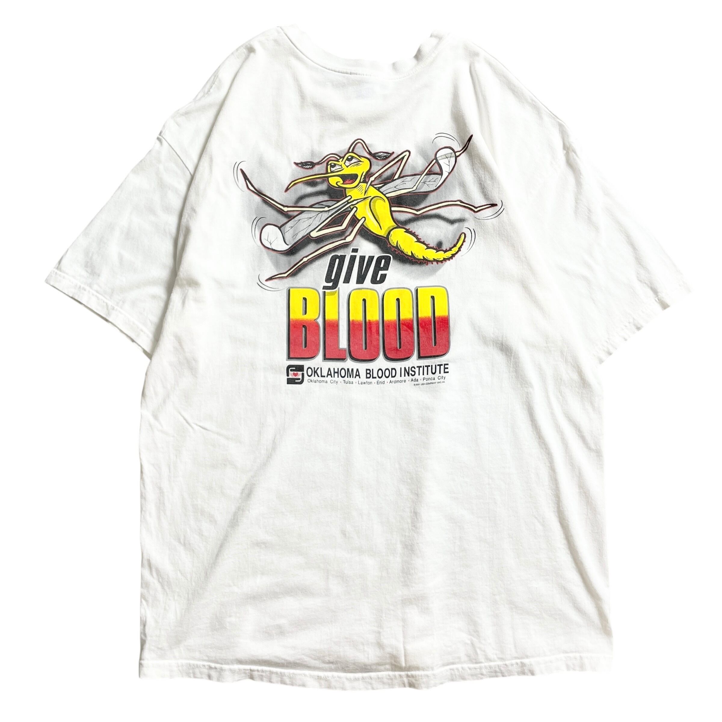 90s USA製 オクラホマ州 献血啓発 ジョークvintage T-shirt