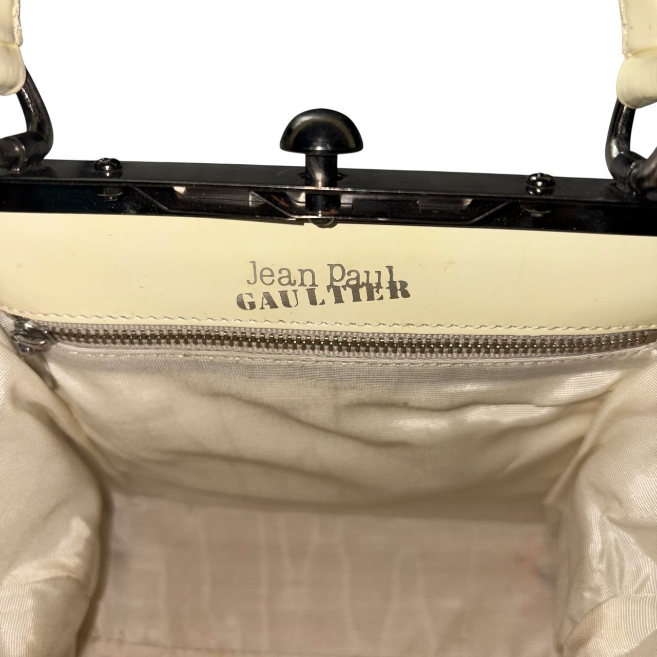vintage Jean Paul GAULTIER white enamel doctor’s bag “new rose”