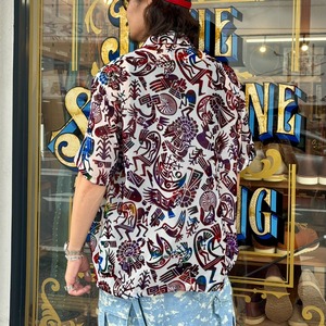 ツイタチ【TUITACI】VELVET KOKOPELLI SHIRTS(White)