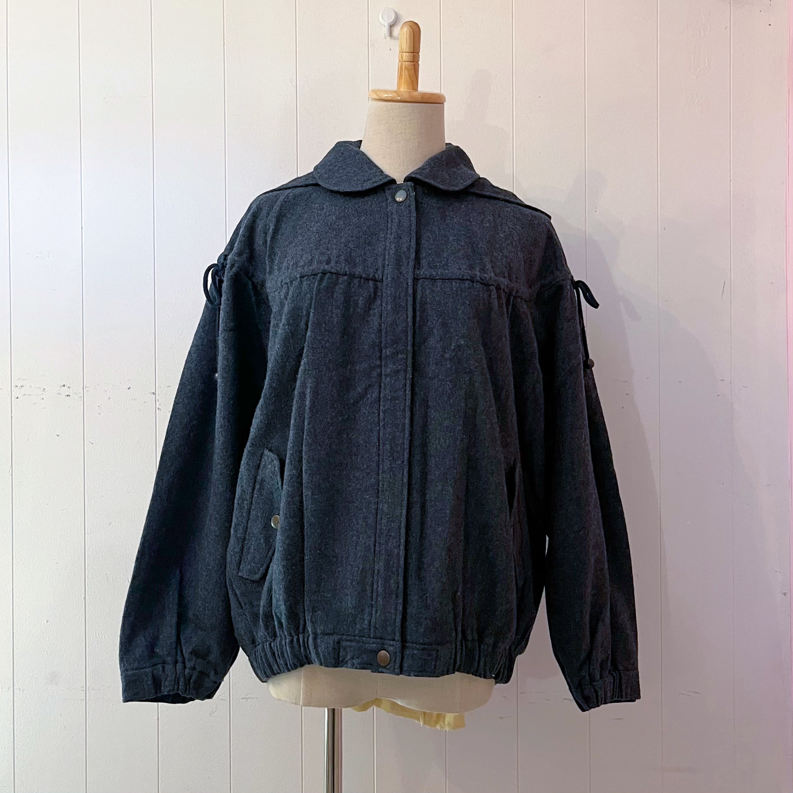 green check hoodie blouson