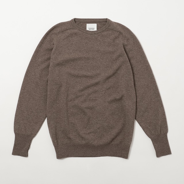 PERSONAL MATTERS "MERINO WOOL CREW NECK SWEATER"　DARK BROWN