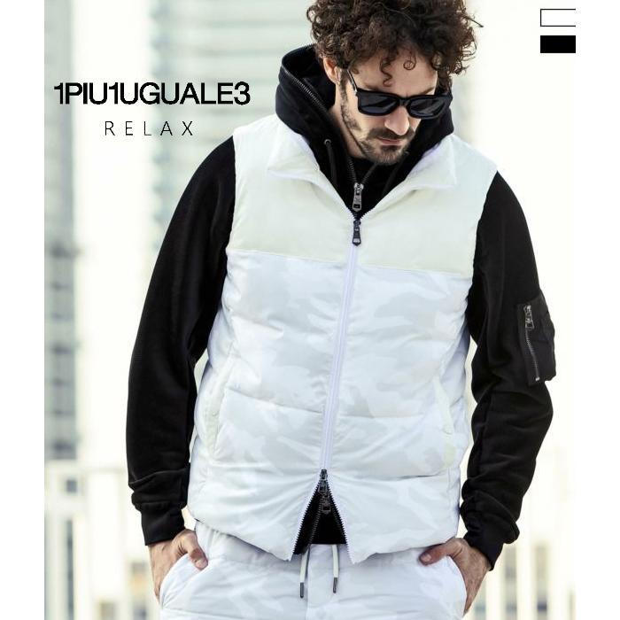 新品 1PIU1UGUALE3 RELAX コンビネーション 中綿 ベスト 1PIU1UGUALE3 RELAX ウノピゥウノウグァーレトレ リラックス
