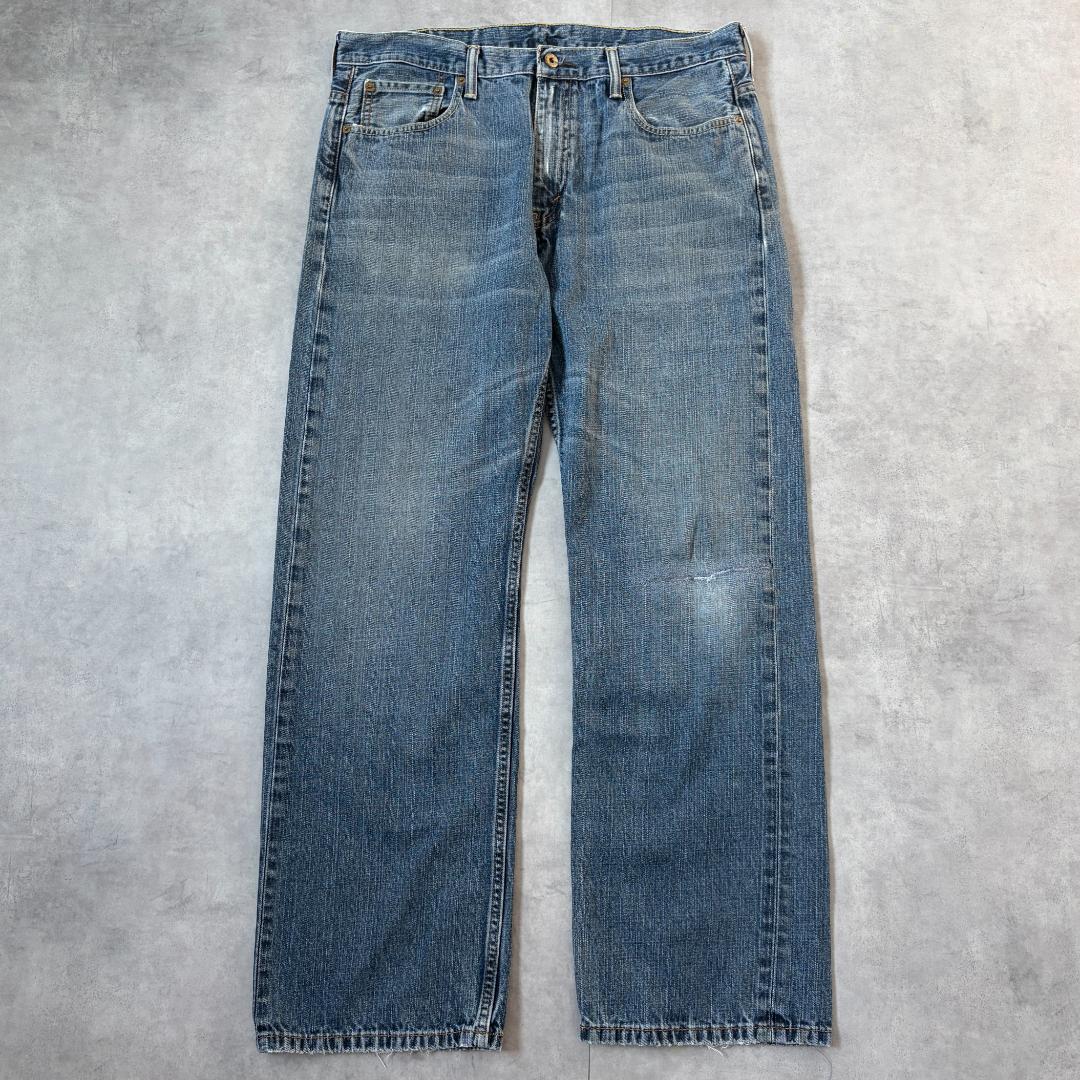 リーバイス569 Levis W36 ワイド バギー 青 古着 ヒゲ 22518