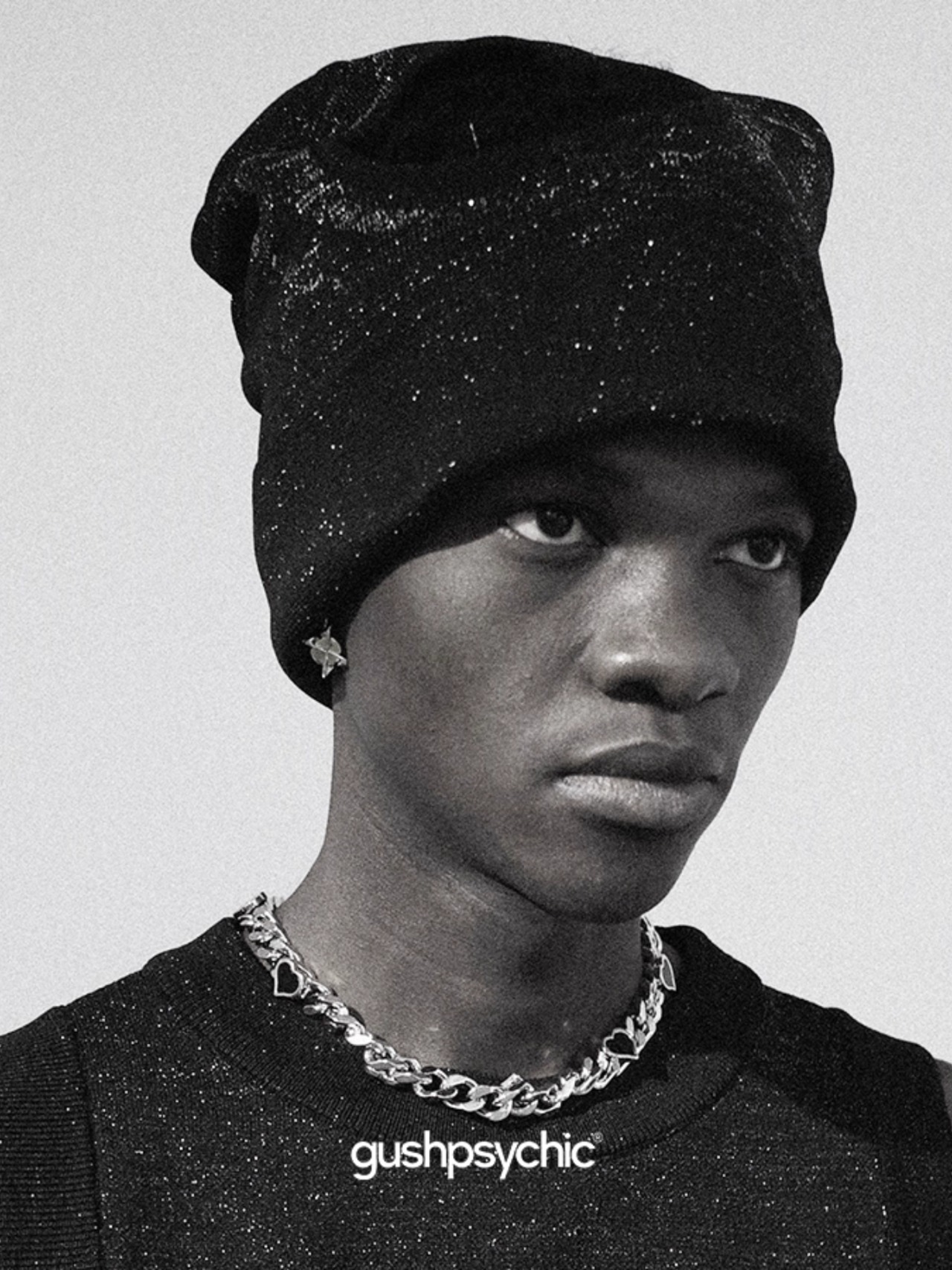 gushpsychic Heart Pattern Face Cover Balaclava Beanie