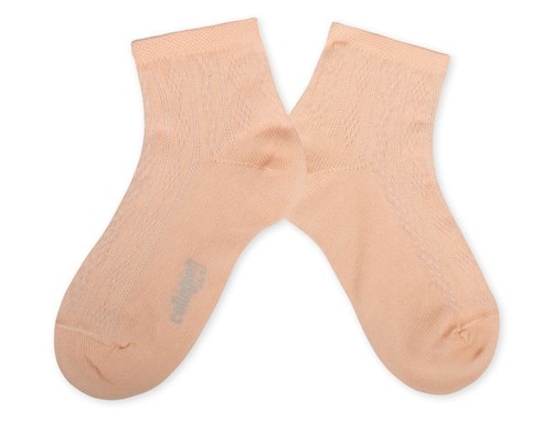 Collegien - Antoinette Lightweight Pointelle Socks / Sorbet