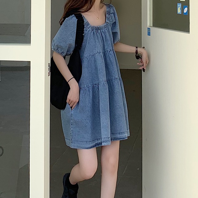 デニムワンピース 1013 韓国ファッション通販 Lapilapi Store ラピラピ デニムワンピース 1013 韓国ファッション通販 Lapilapi Store ラピラピ