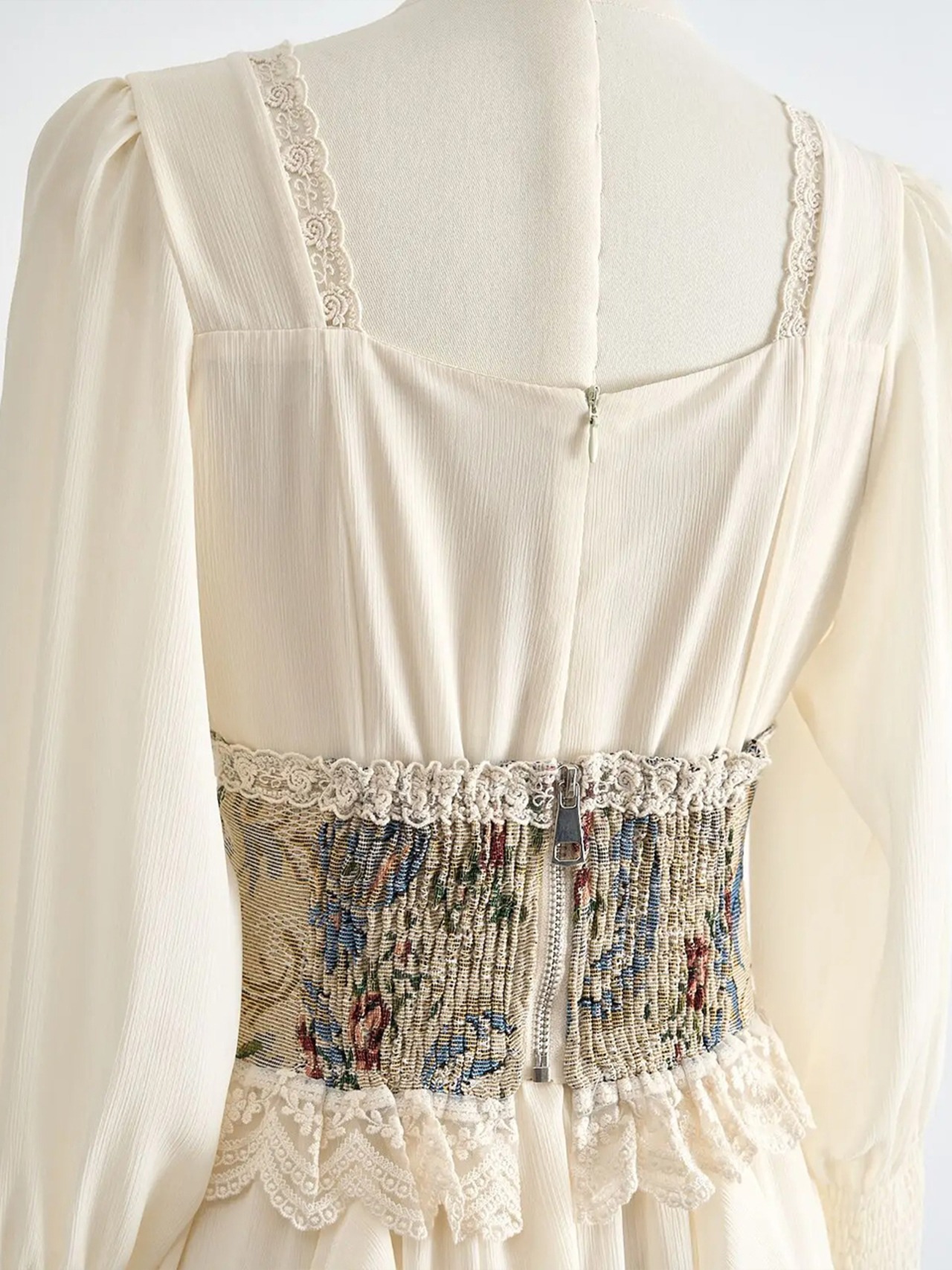 【0079】Floral Corset Fairy Long Sleeve Dress