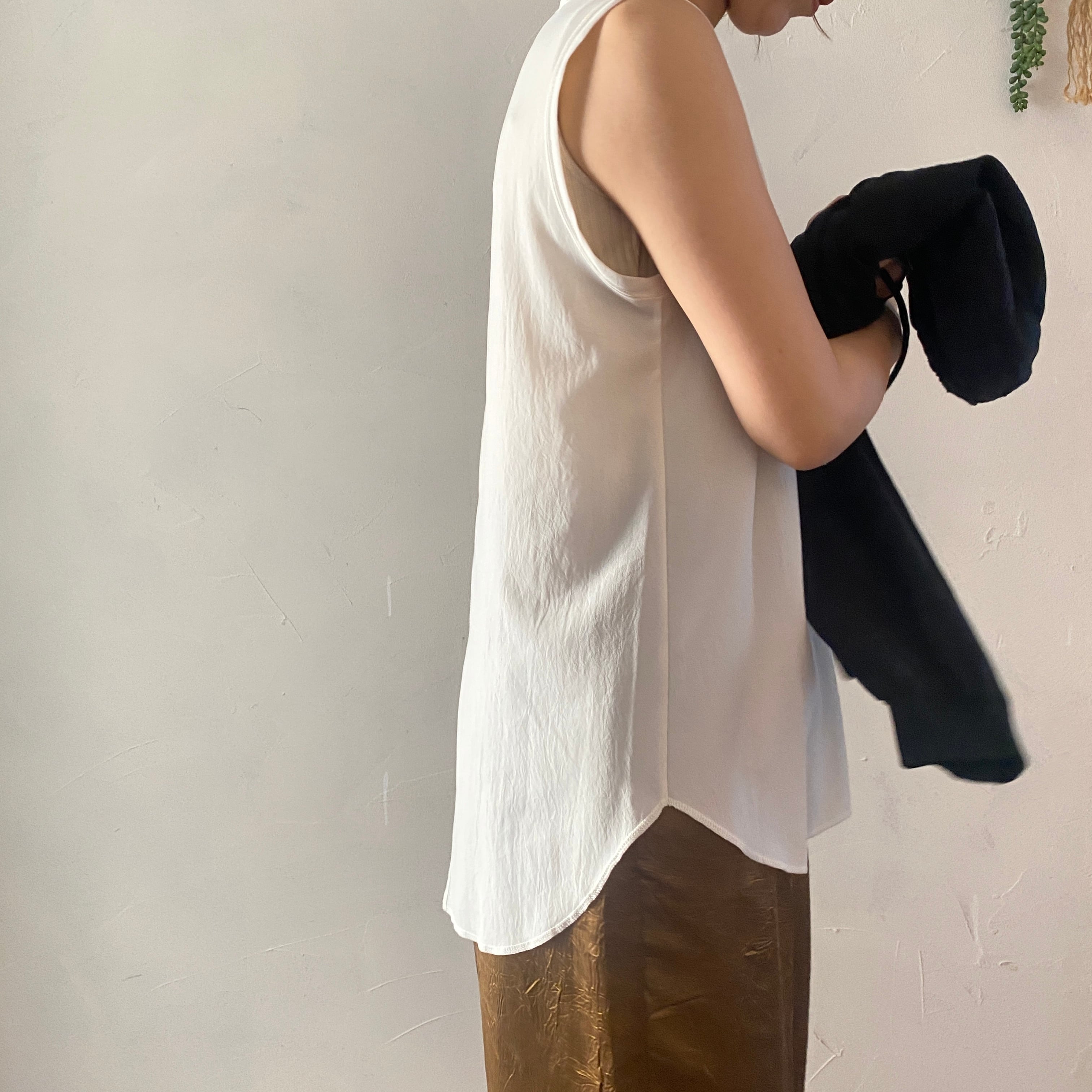 新色追加【dolly-sean/ヤマトドレス】ジョーゼットラウンドヘムタンクトップ　M8522