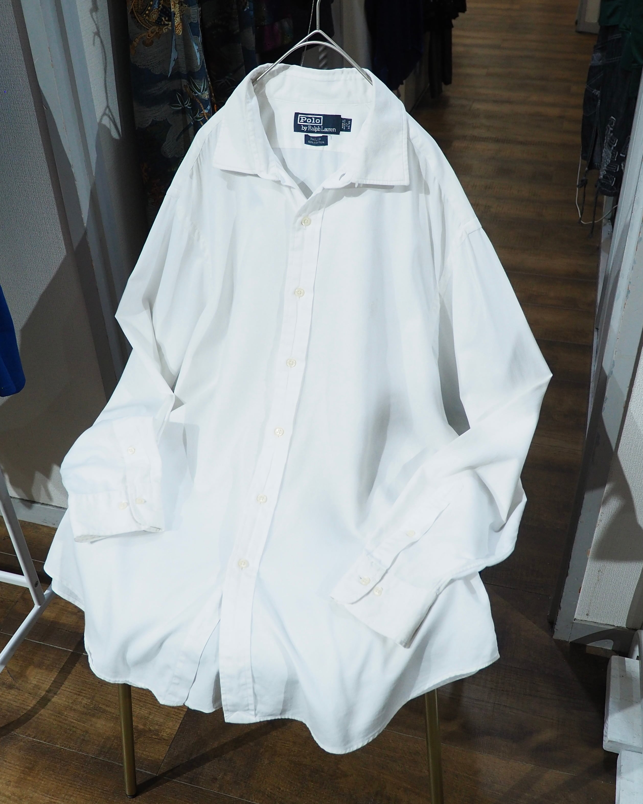 " POLO RALPH LAUREN - White pony " Embroidery vintage loose White Dress shirt