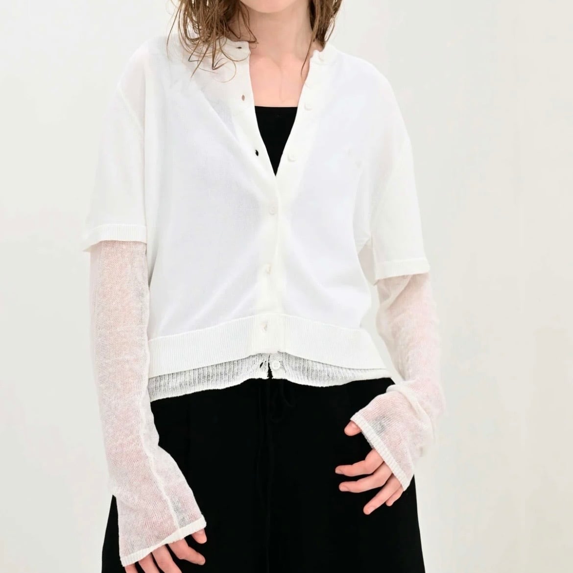 【 HERENCIA 】Docking Button Cardigan