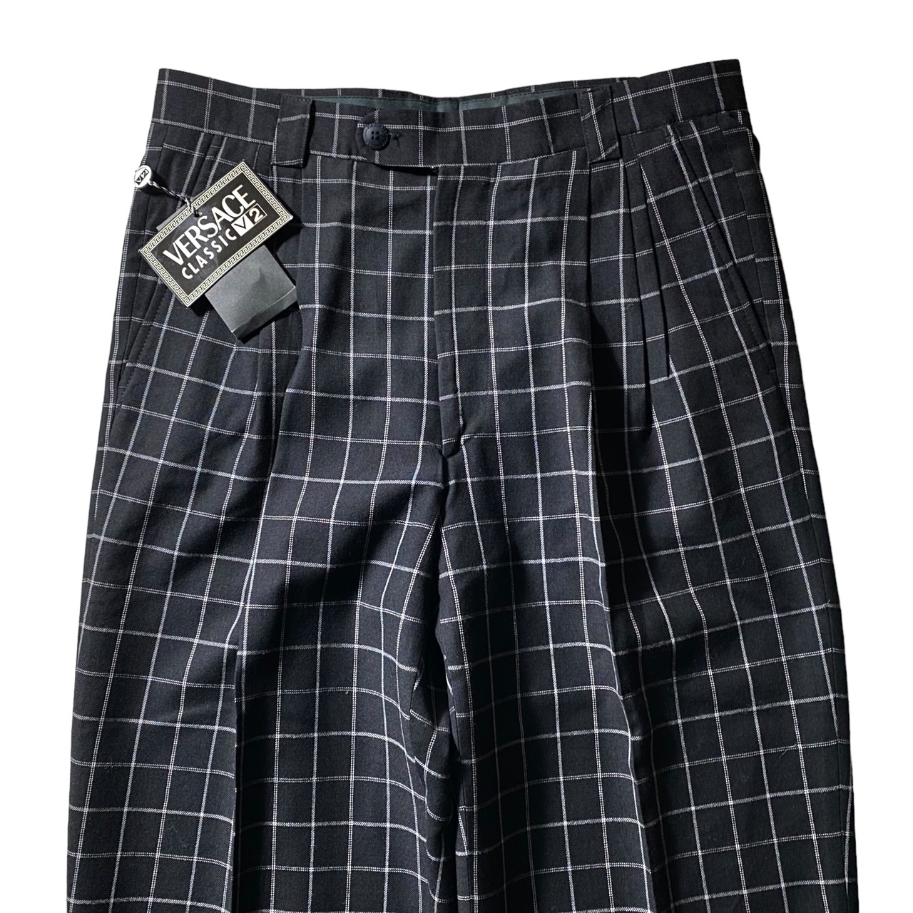 vintage VERSACE CLASSIC V2 plaid pattern slacks