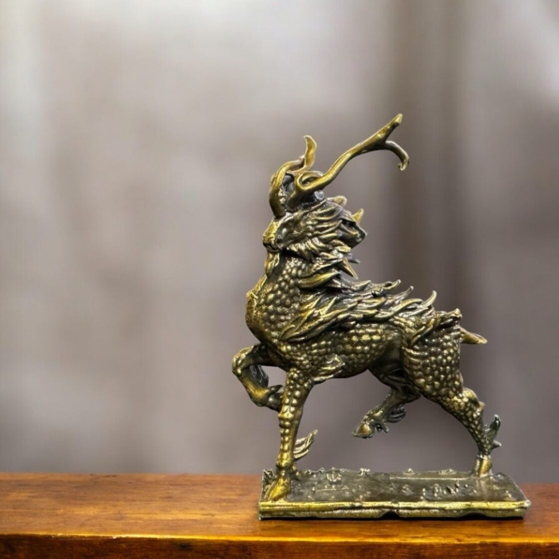再入荷】真鍮製【幸運と安定】霊獣 麒麟 真ちゅう製置物 | Pay ID