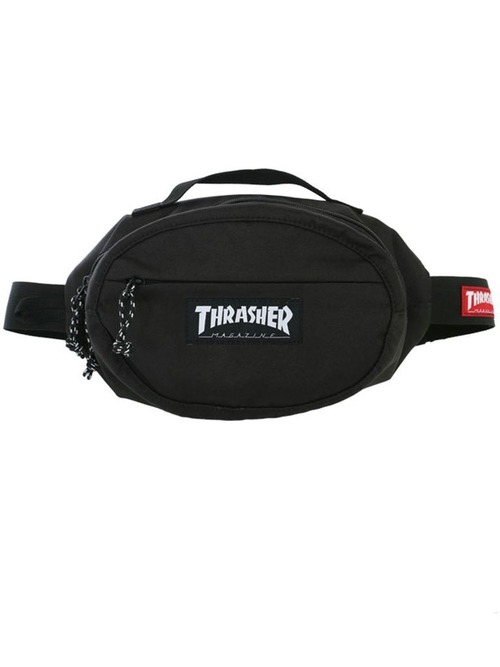THRASHER (スラッシャー)  ウエストバッグ ショルダー ポーチ 撥水 ブラック/ホワイト  THR-167
