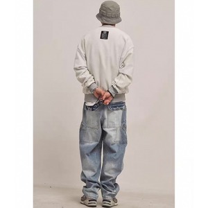 Vintage work style denim pants 1145