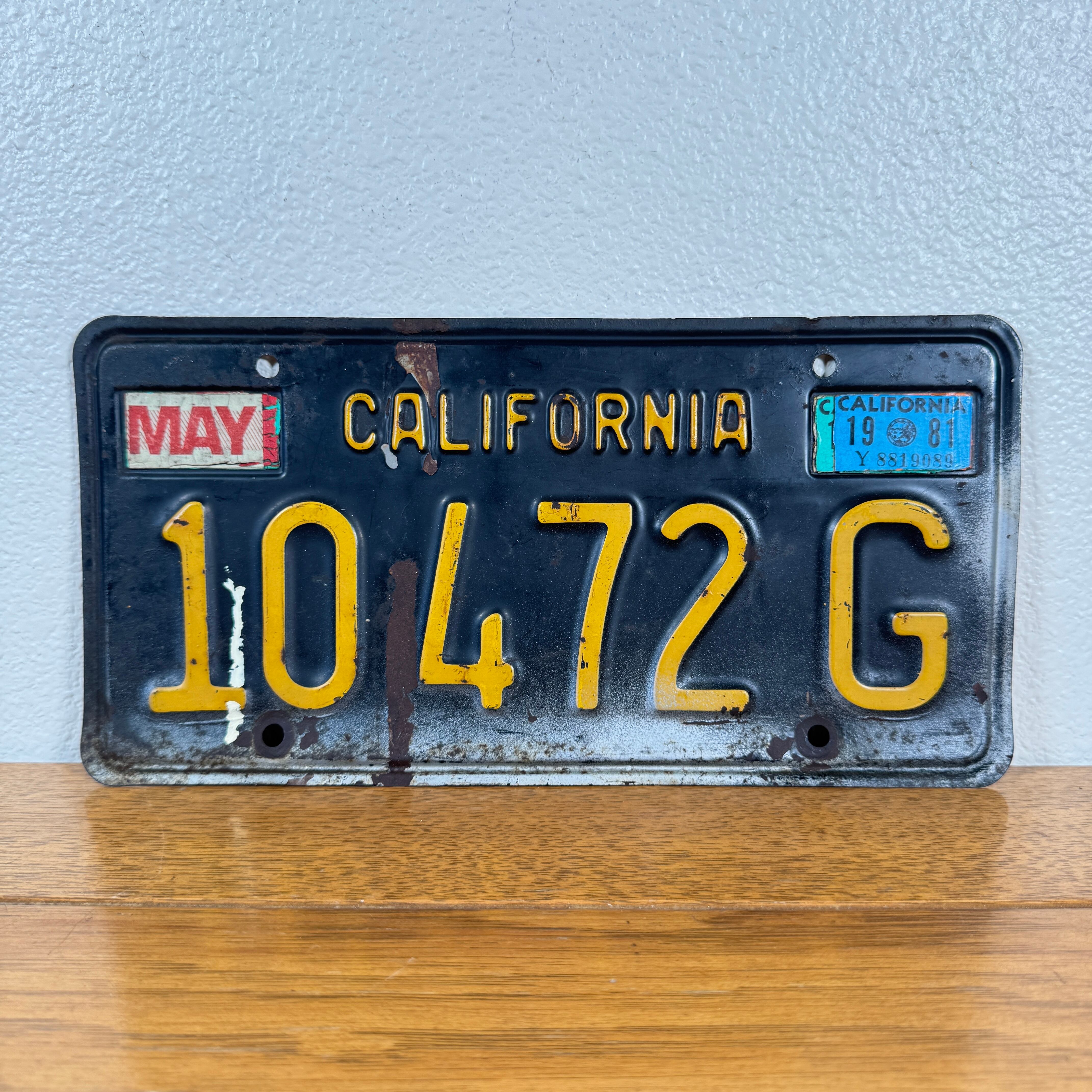#1646 カリフォルニア ナンバープレート インテリア
