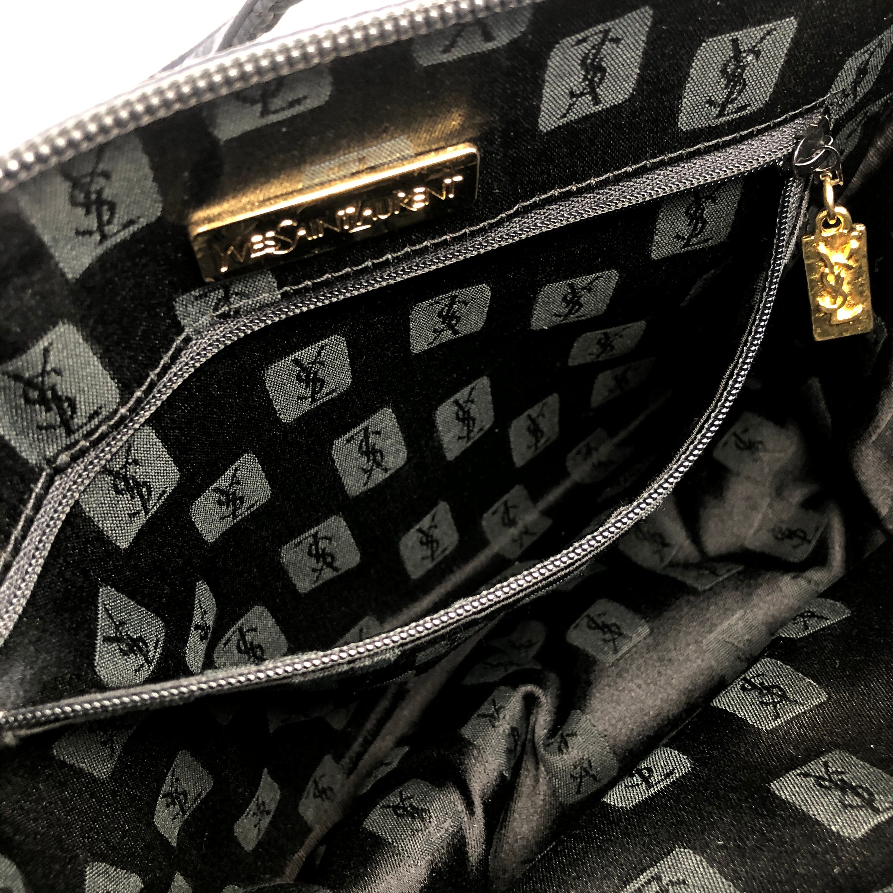 Yves Saint Laurent イヴ・サンローラン ハンドバッグ ネイビー YSL