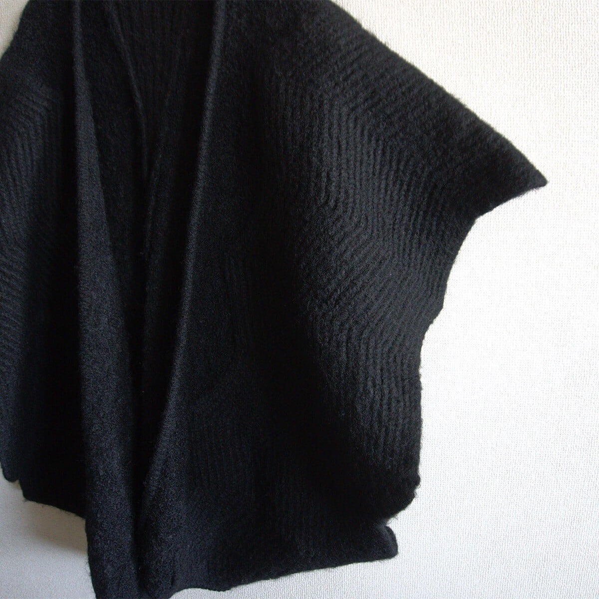 70S】 ISSEY MIYAKE 【変形パターン ニット ジャケット】ブラック 70