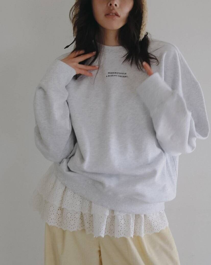 anuke(アンヌーク) Embroidery Over Sweat | サウスオレンジ｜メンズ