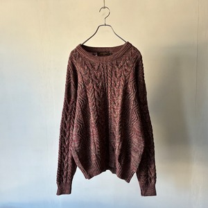 -Eddie Bauer- 80's cable design cotton Knit