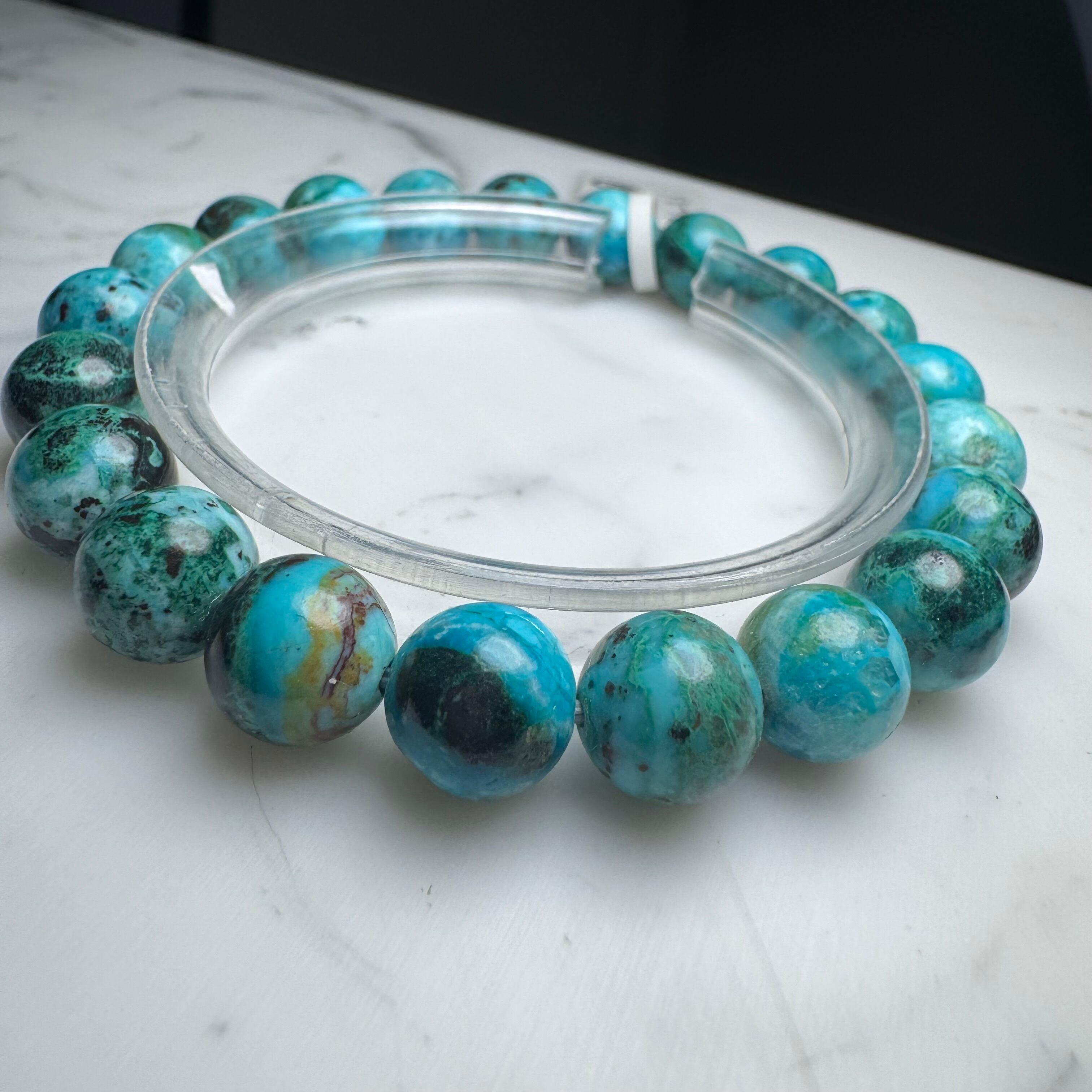 no.タA1 ターコイズ クリソコラ 約9.4-9.6mm