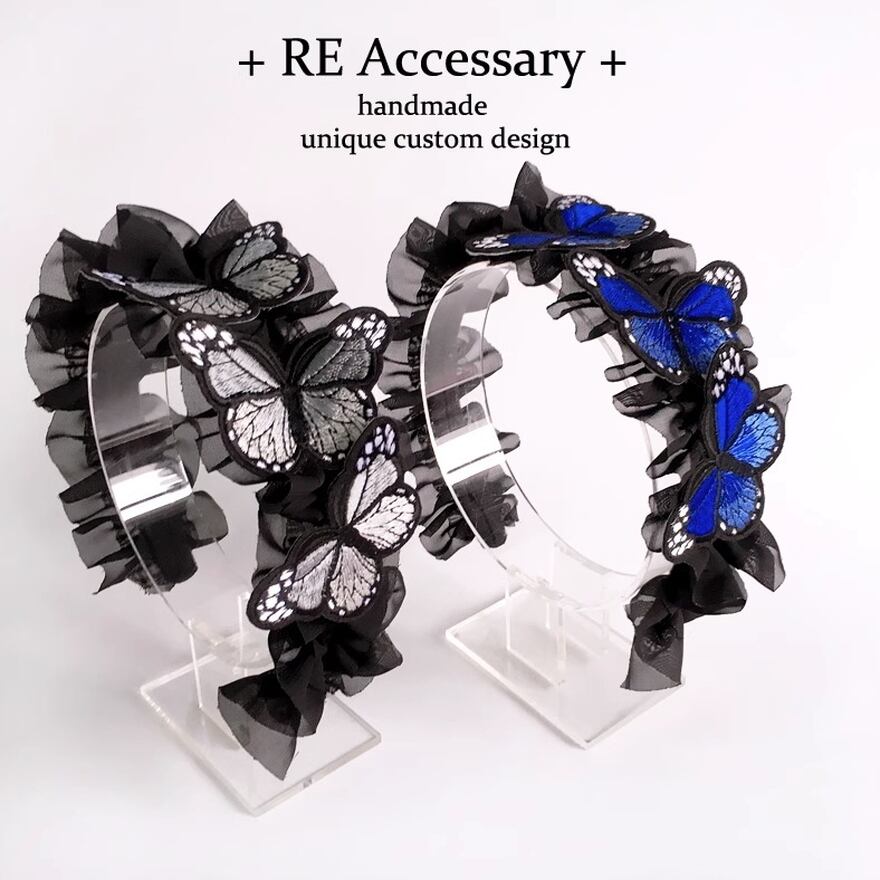 サブカル 服 地雷系 通販 アクセサリー カチューシャ butterfly 蝶々 ゴシック コスプレ 衣装