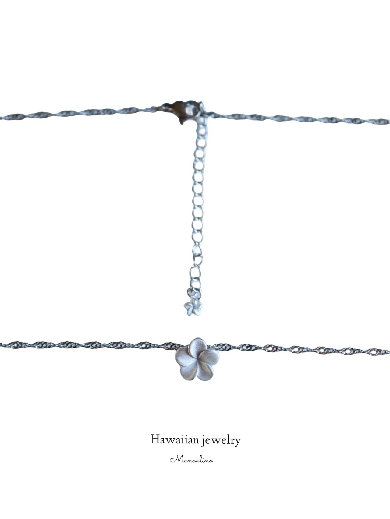 "2way"Plumeria simple necklace Hawaiianjewelry ("2way"ハワイアンジュエリーシンプルプルメリアネックレス)
