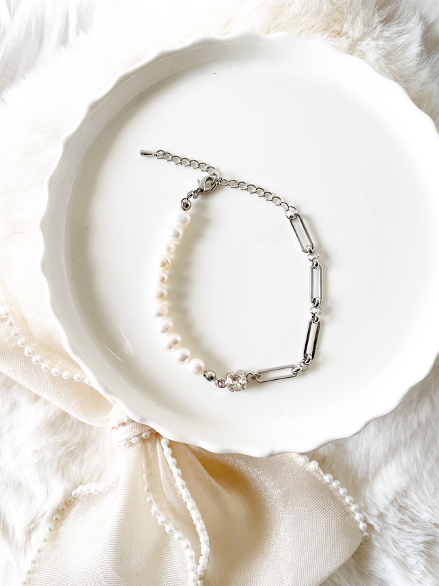 flesh water pearl bracelet S