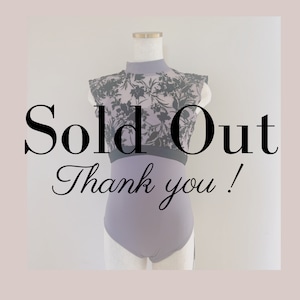 purple fog レイヤードハイネック バレエレオタード