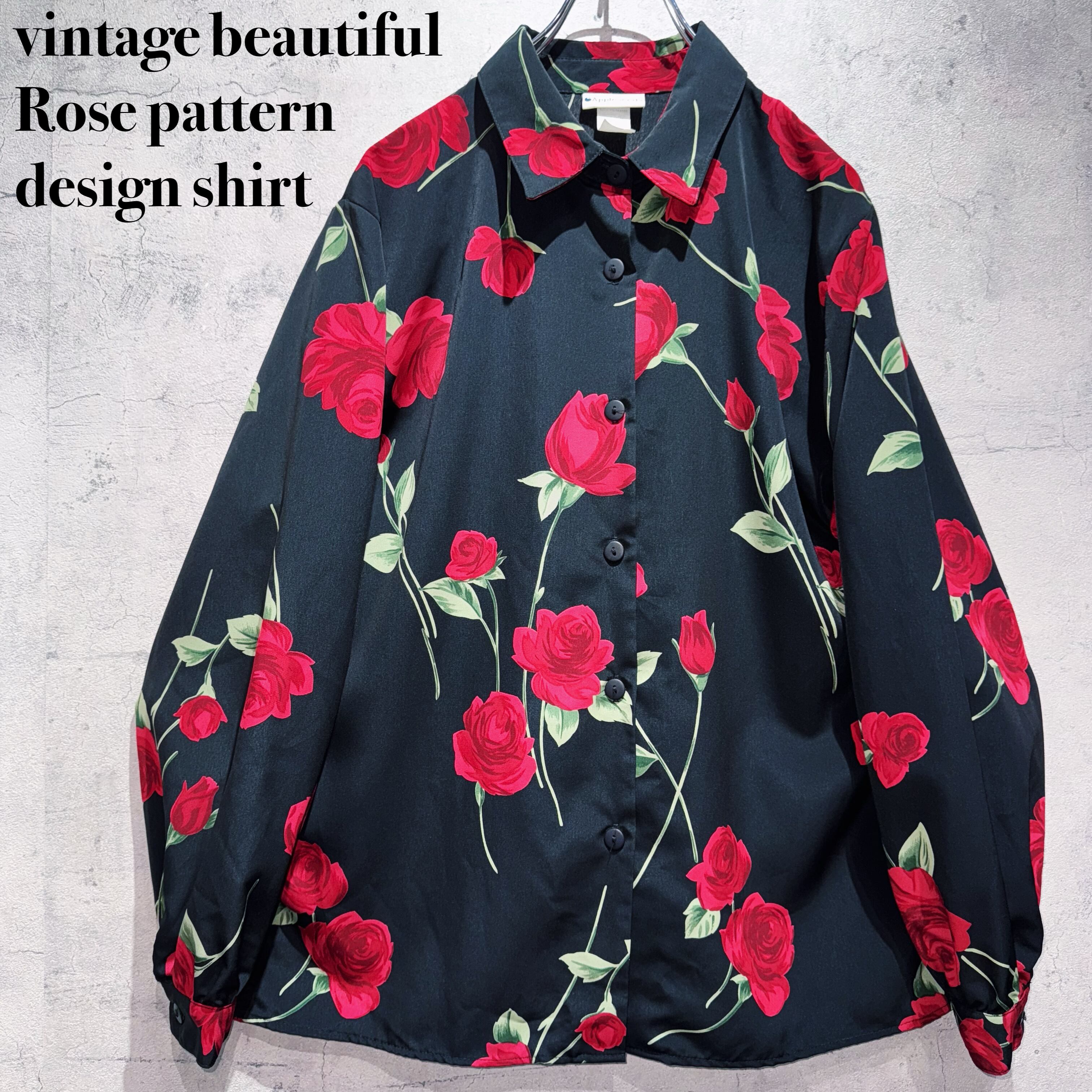 vintage beautiful Rose pattern design shirt