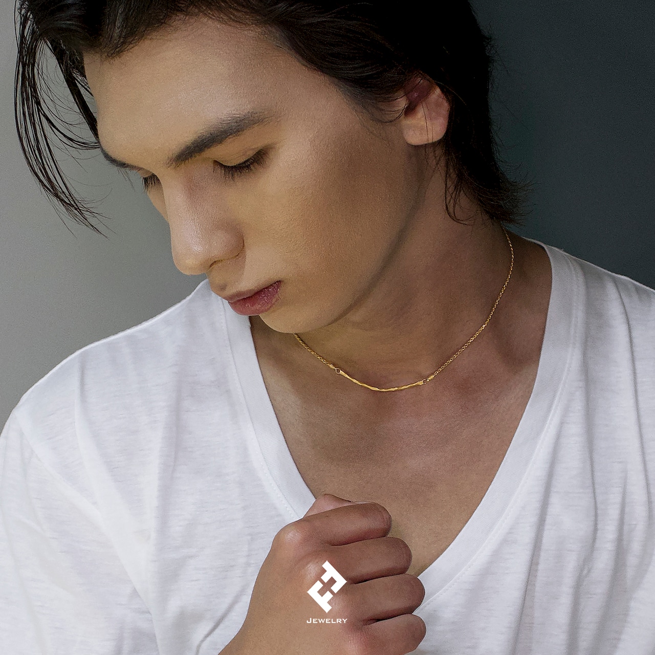 +bamboo・バーチェーンネックレス(gold)