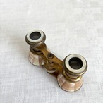 双眼鏡　オペラグラス　真鍮　貝装飾　アールデコデザイン　金属製 コンパクトサイズ　19otf2