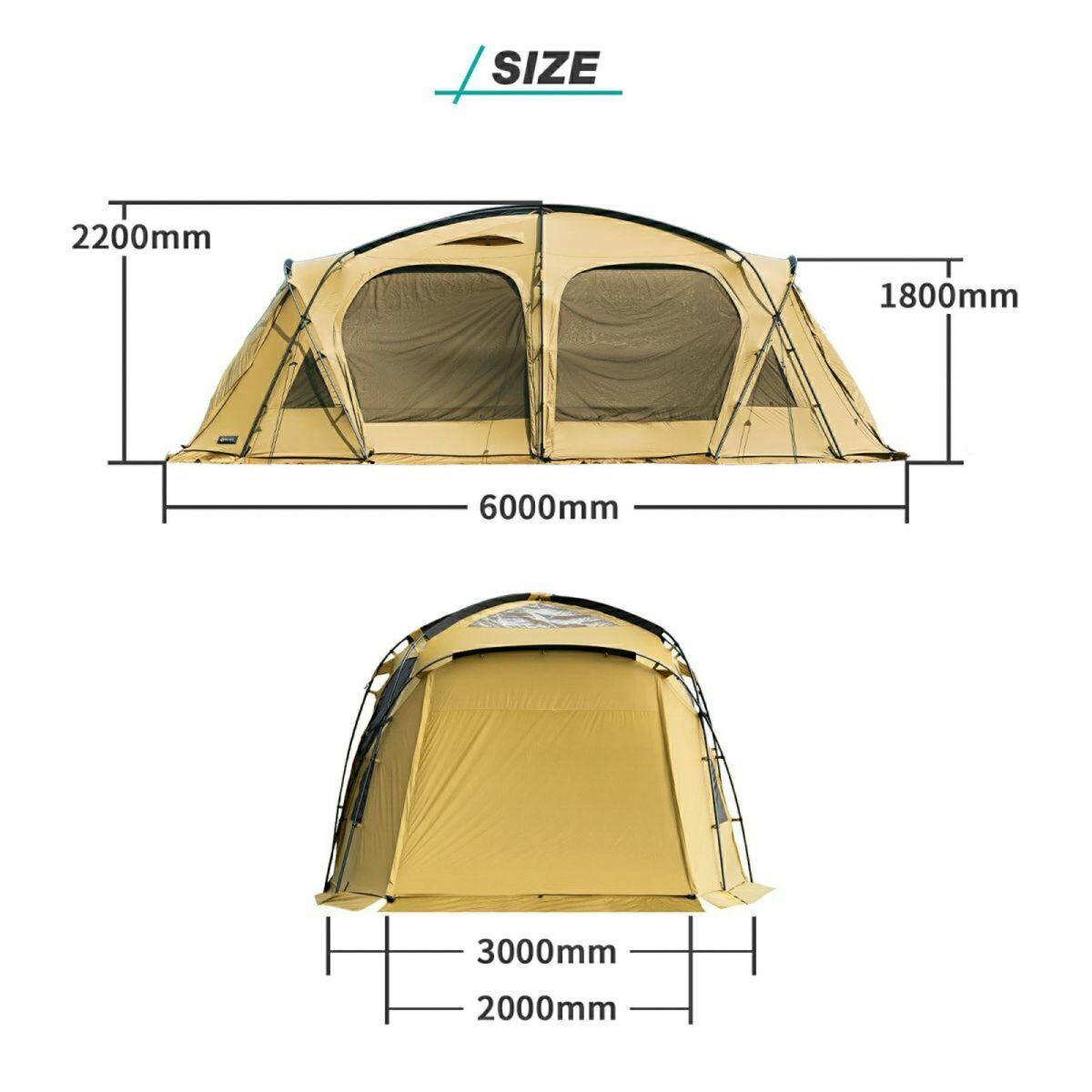 HILLS FIELD 2ルームテント OVAL TENT -オーバルテント- コンプリート