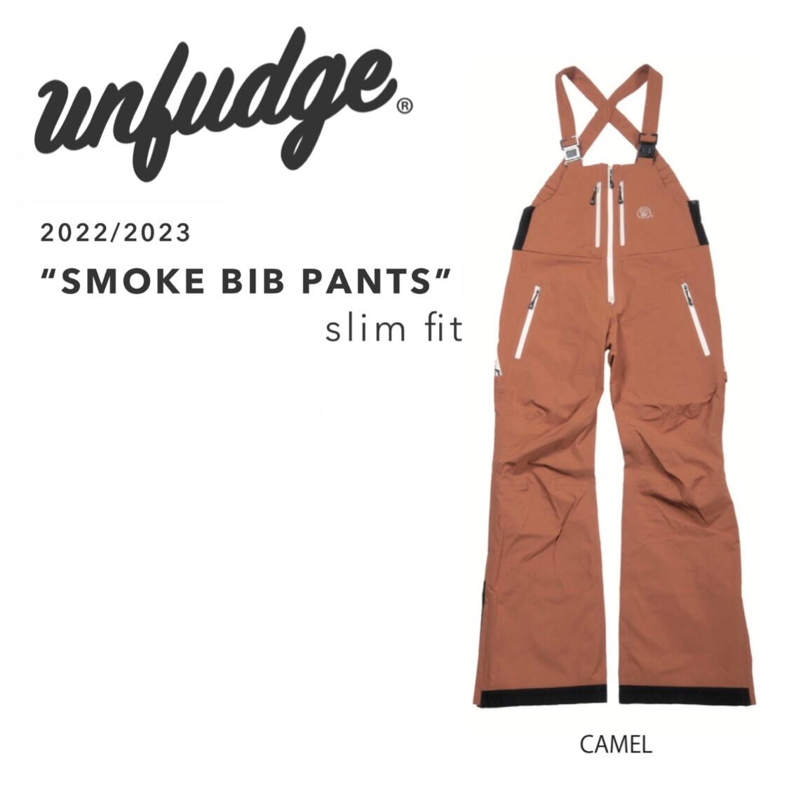 アンファッジ　UNFUDGE SMOKE BIB PANTS