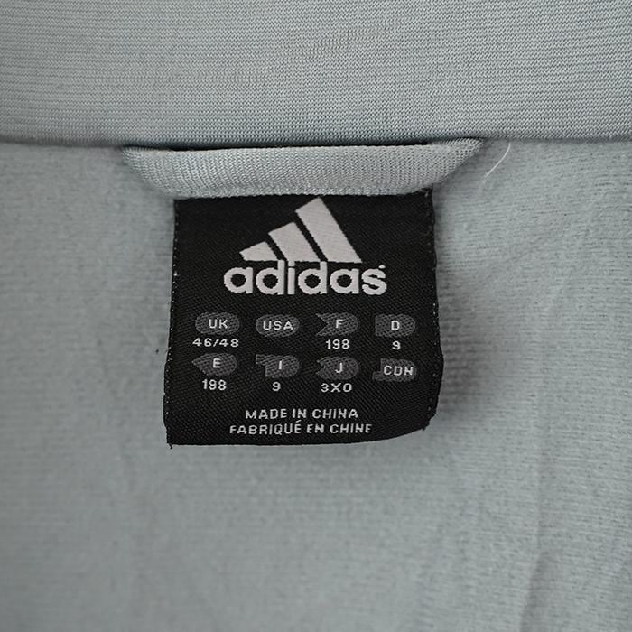 adidas アディダス トラックジャケット ロゴ刺繍 3XL グレー ブラック