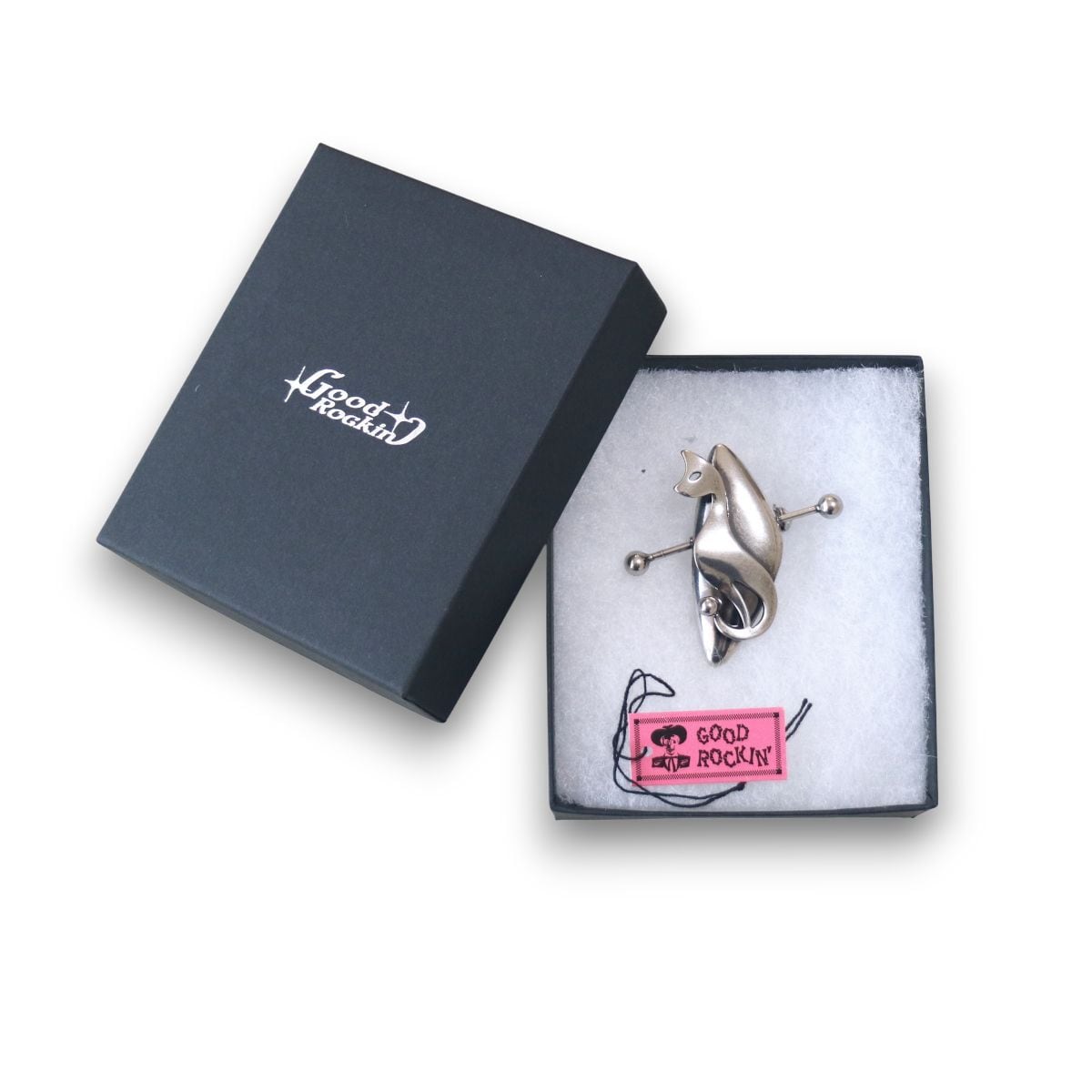 ブローチ ロカビリーファッション ブランド キドニーシェイプブローチ