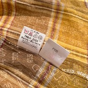美品 GREENCLUBS グリーンクラブ × ハンナ・バーベラ Hanna-Barbera 総柄 チェック 半袖 リネン シャツ サイズ 5 /ライカ/日本製