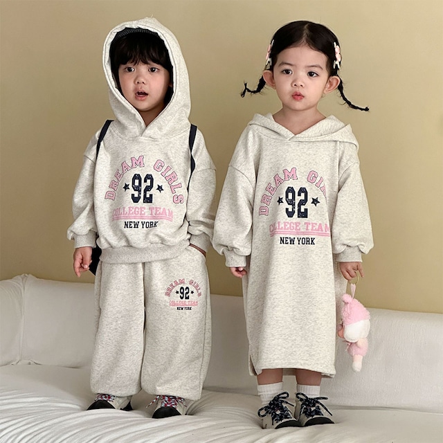 【KID】春作兄妹お揃いコーデスウェットセットアップ