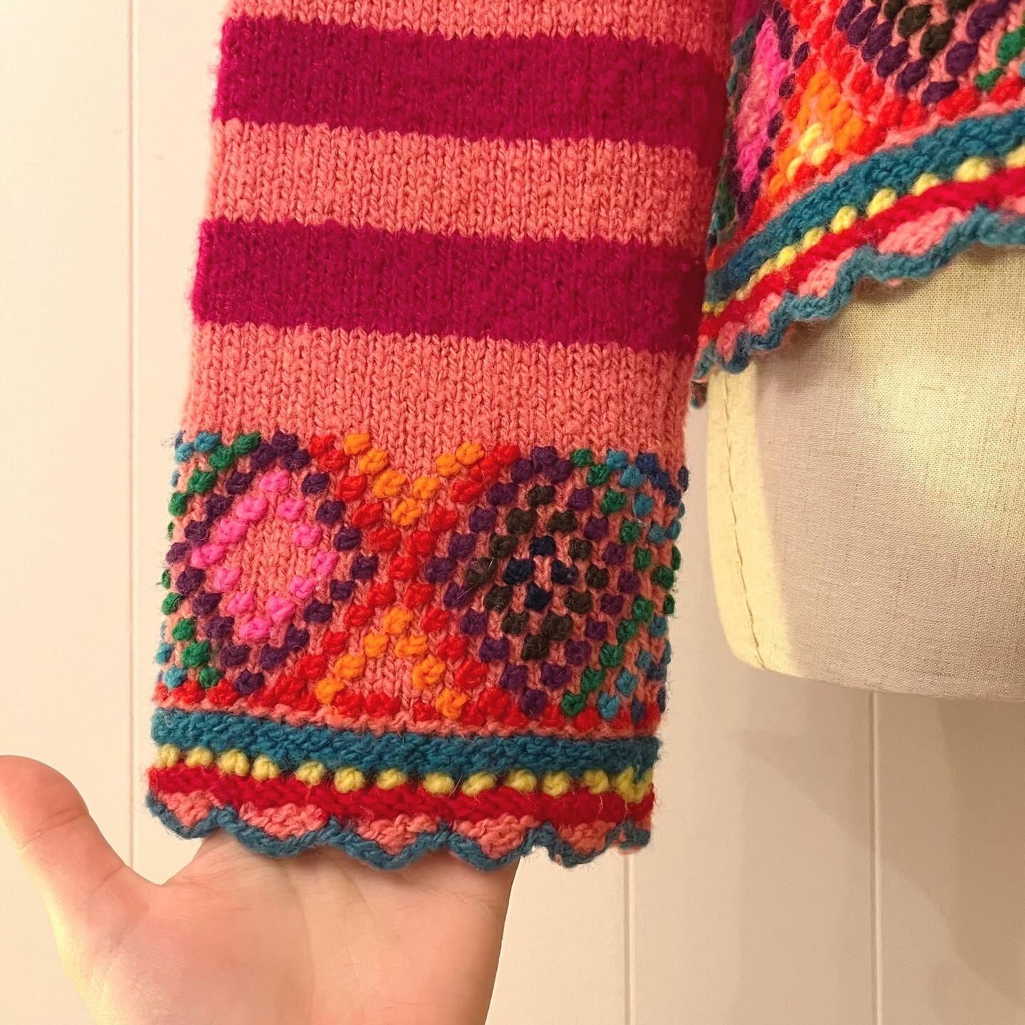 paul smith / pink border knit cardigan
