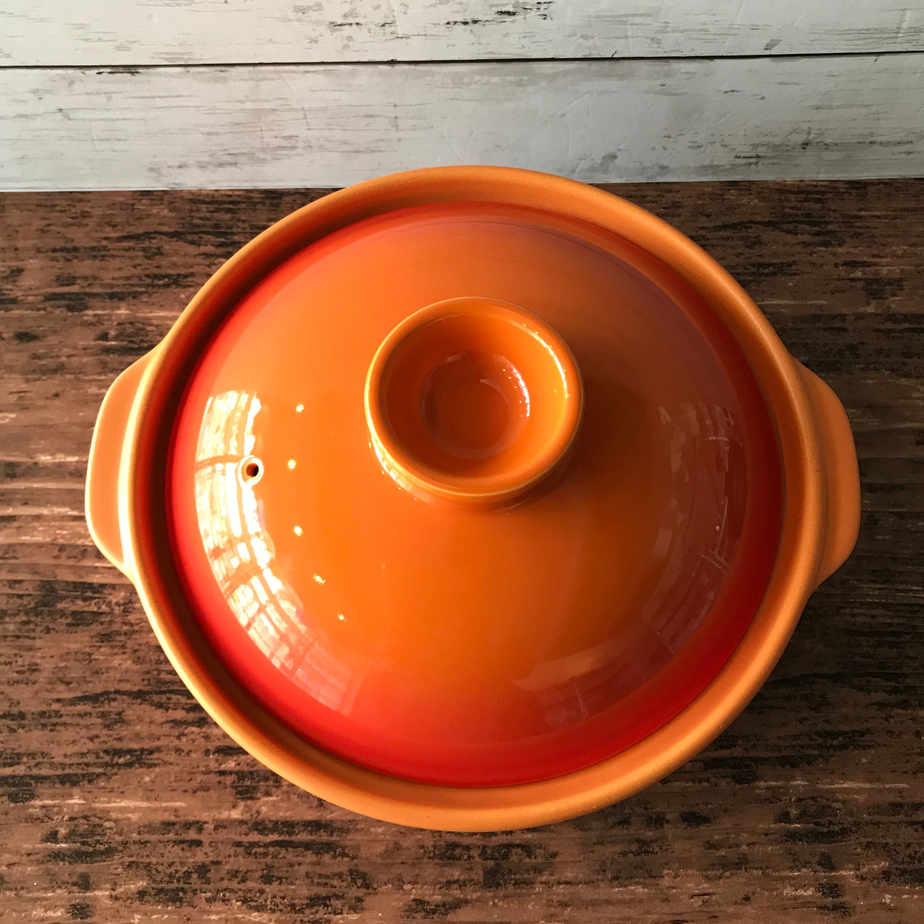 土鍋 直火用 八号 オレンジ・レッド 宴 おしゃれ食器 お鍋 | 食器の