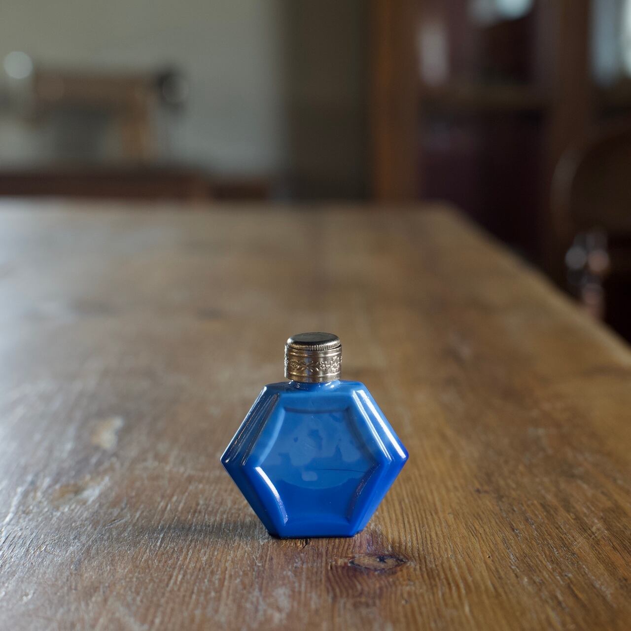 Malachite Perfume Bottle/ マラカイト 香水瓶〈 チェコガラス