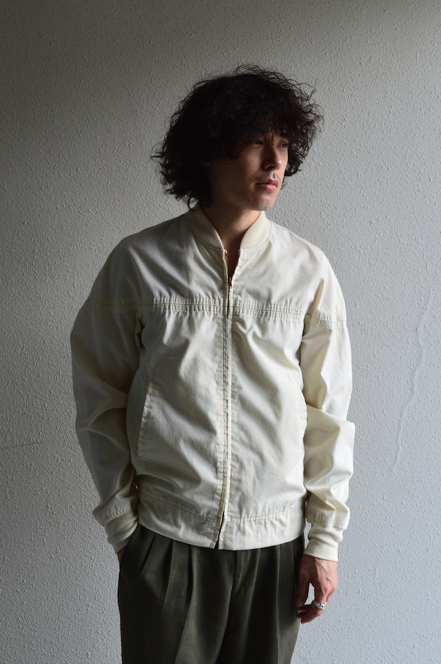 Sears 1970's Derby Jacket Ivory Light Cotton Cloth TALON Zipper  シアーズ 70s ダービージャケット 棒タロン