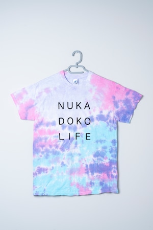 NEW!! NUKADOKO LIFE ロゴTシャツ/タイダイラウンドネック